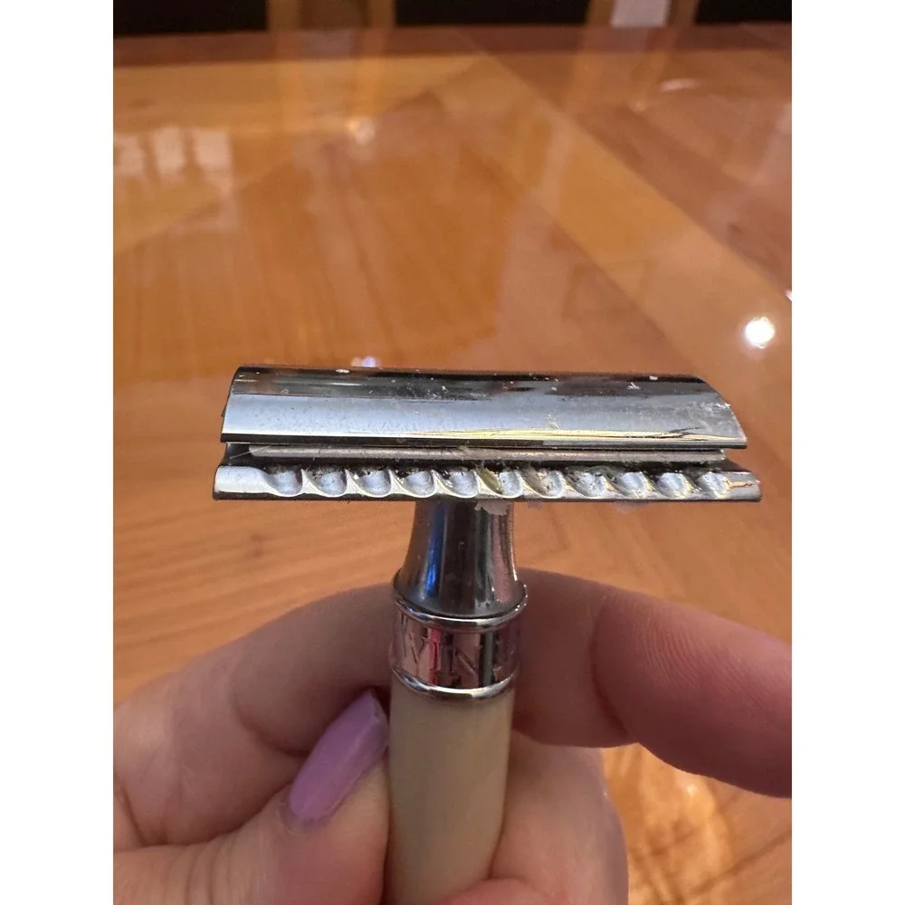 Edwin Jagger‎ Wet Shaving Kit Safety Razor 40 Blades Brush and Ceramic Bowl Set